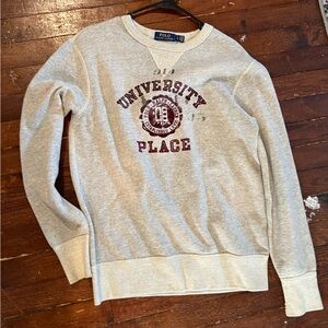 Polo by Ralph Lauren Gray University Place Crewneck Sweater